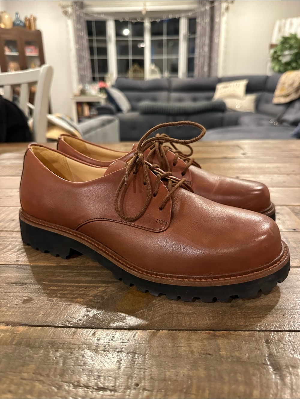 Samuel Hubbard Women’s Hubbard Free Plain Toe Lace Up Oxford in Whiskey Size 9